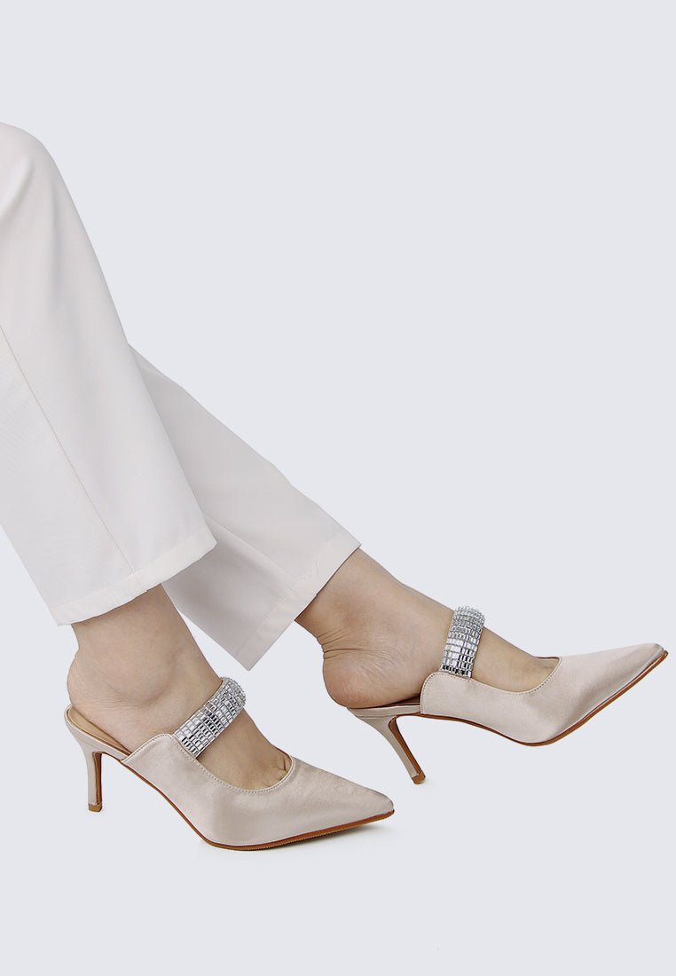 Ambre Comfy Heels In Nude - myballerine