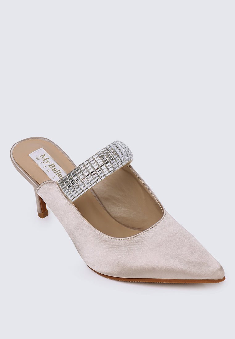 Ambre Comfy Heels In Nude - myballerine