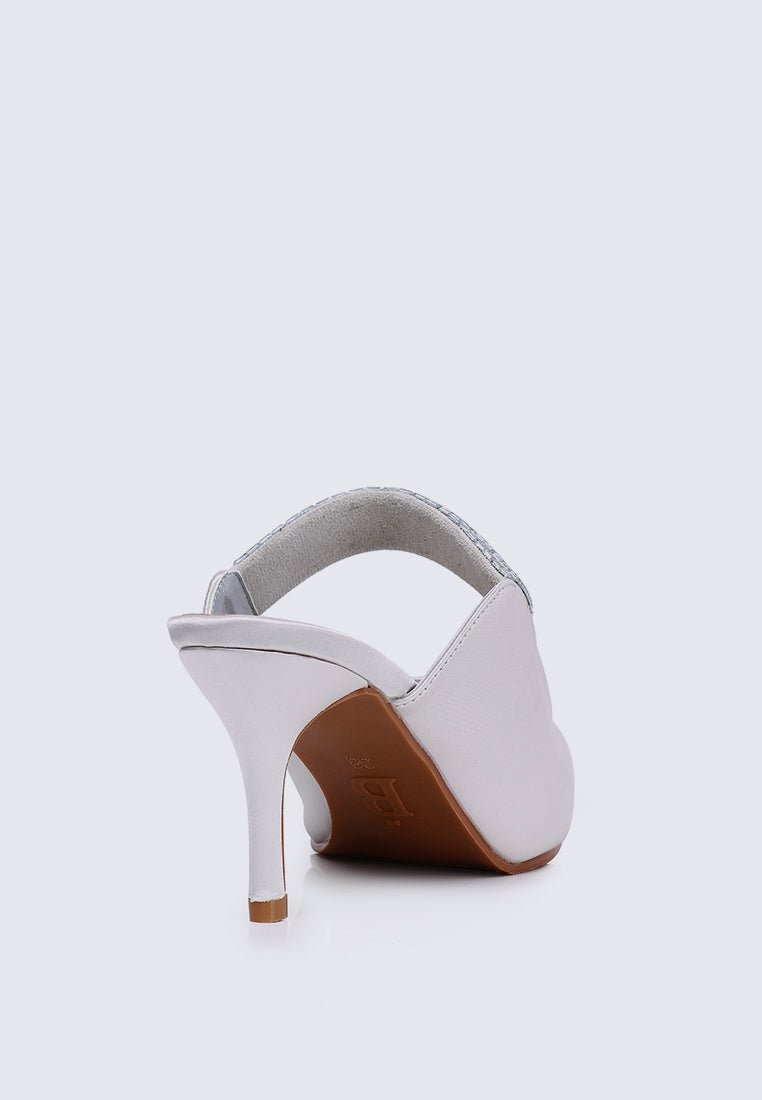 Ambre Comfy Heels In Silver - myballerine