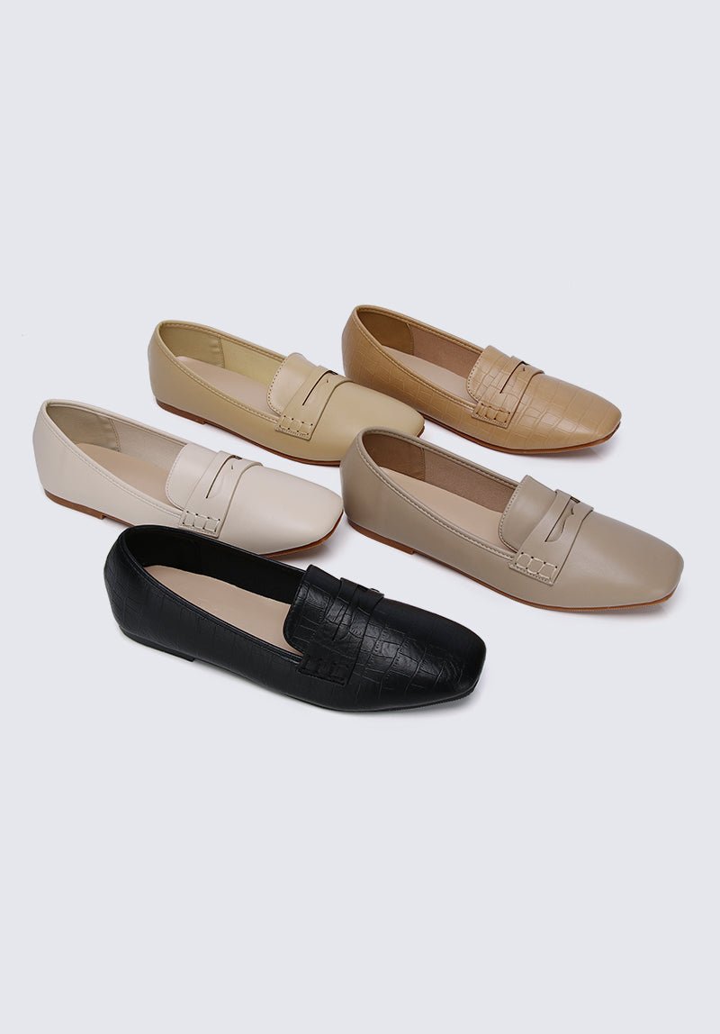 Andrea Comfy Loafers In BlackShoes - myballerine