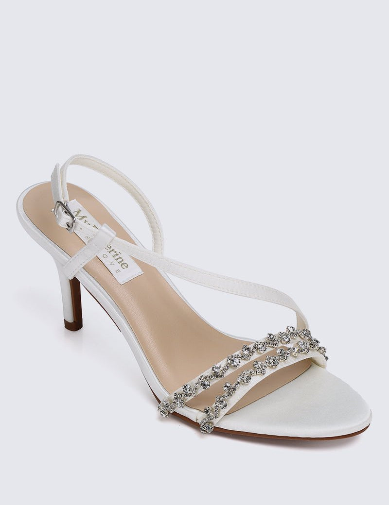 Angeline Comfy Heels In Ivory - myballerine