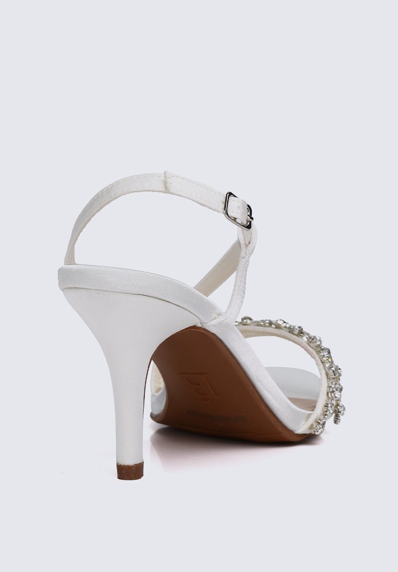 Angeline Comfy Heels In Ivory - myballerine