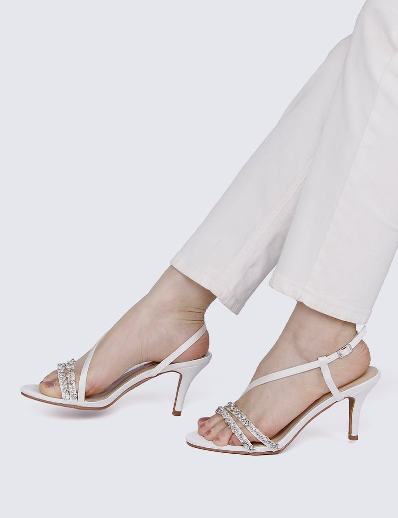 Angeline Comfy Heels In Ivory - myballerine