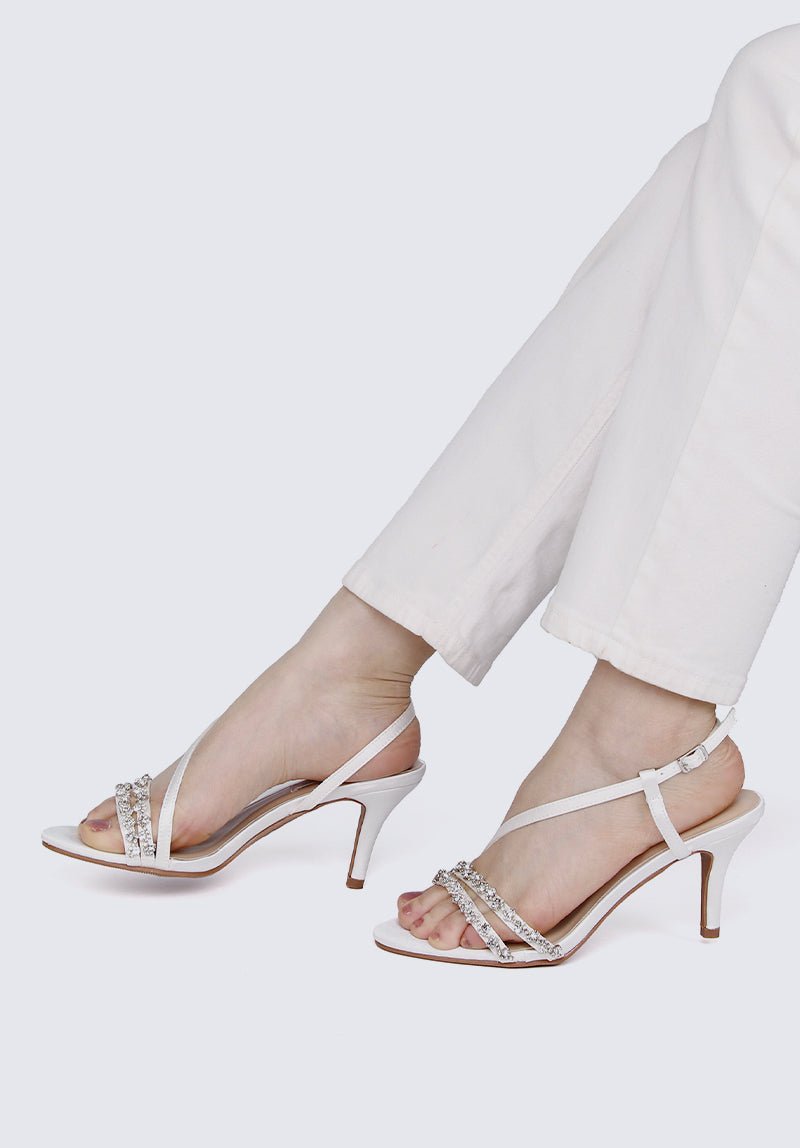 Angeline Comfy Heels In Ivory - myballerine