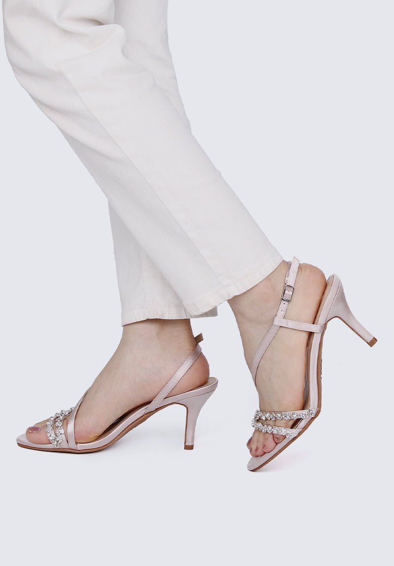 Angeline Comfy Heels In Nude - myballerine