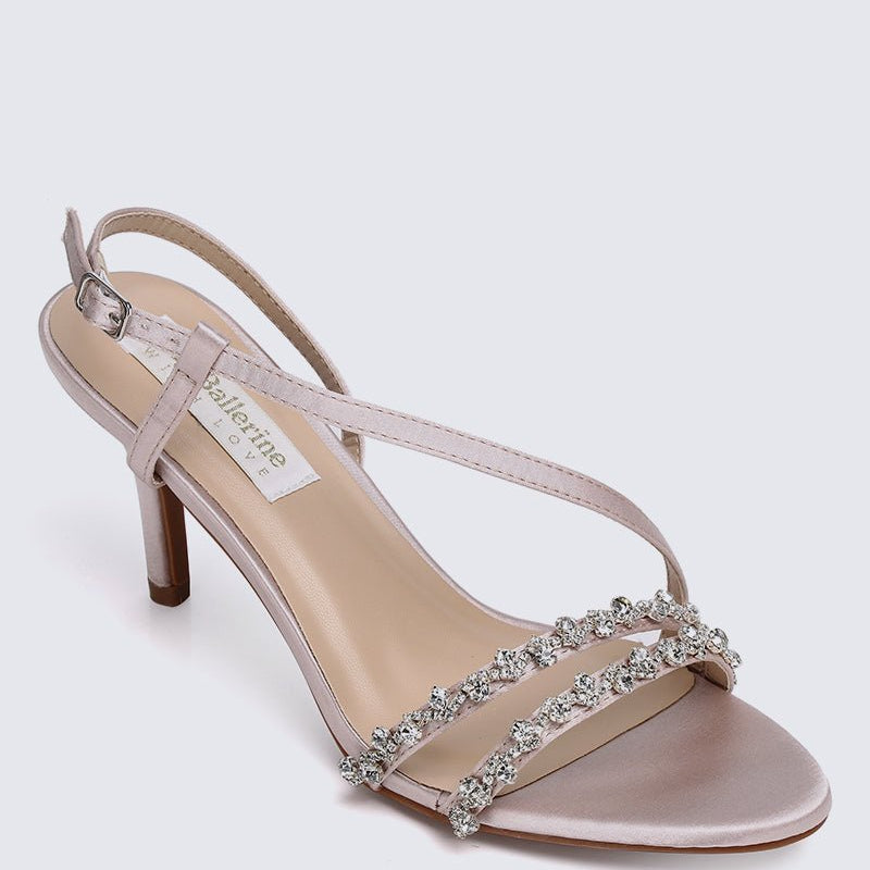 Angeline Comfy Heels In Nude - myballerine