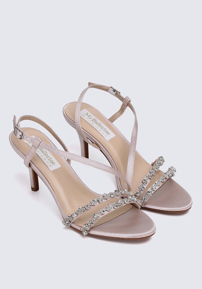 Angeline Comfy Heels In Nude - myballerine