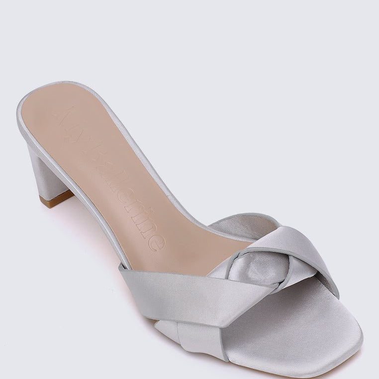 Anne Comfy Heels In Silver - myballerine