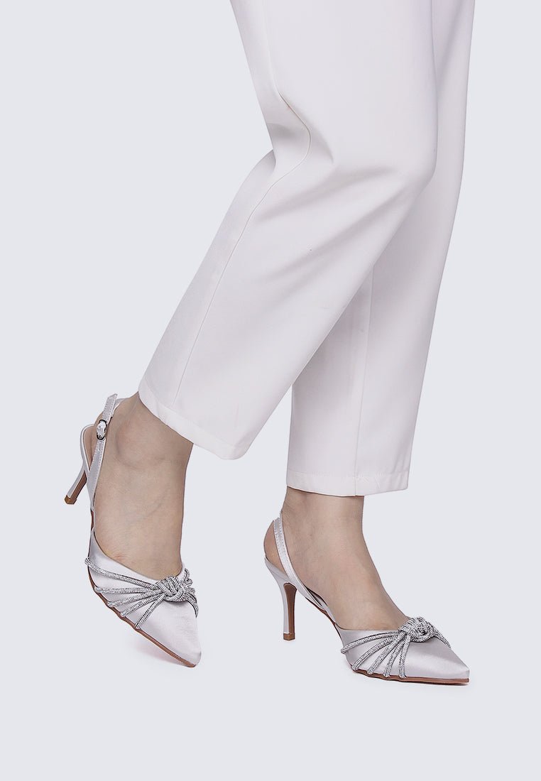 Arielle Comfy Heels In Silver GreyShoes - myballerine