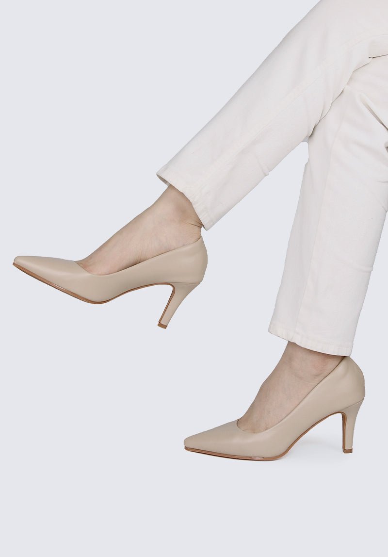 Ashley Comfy Pumps In AlmondShoes - myballerine