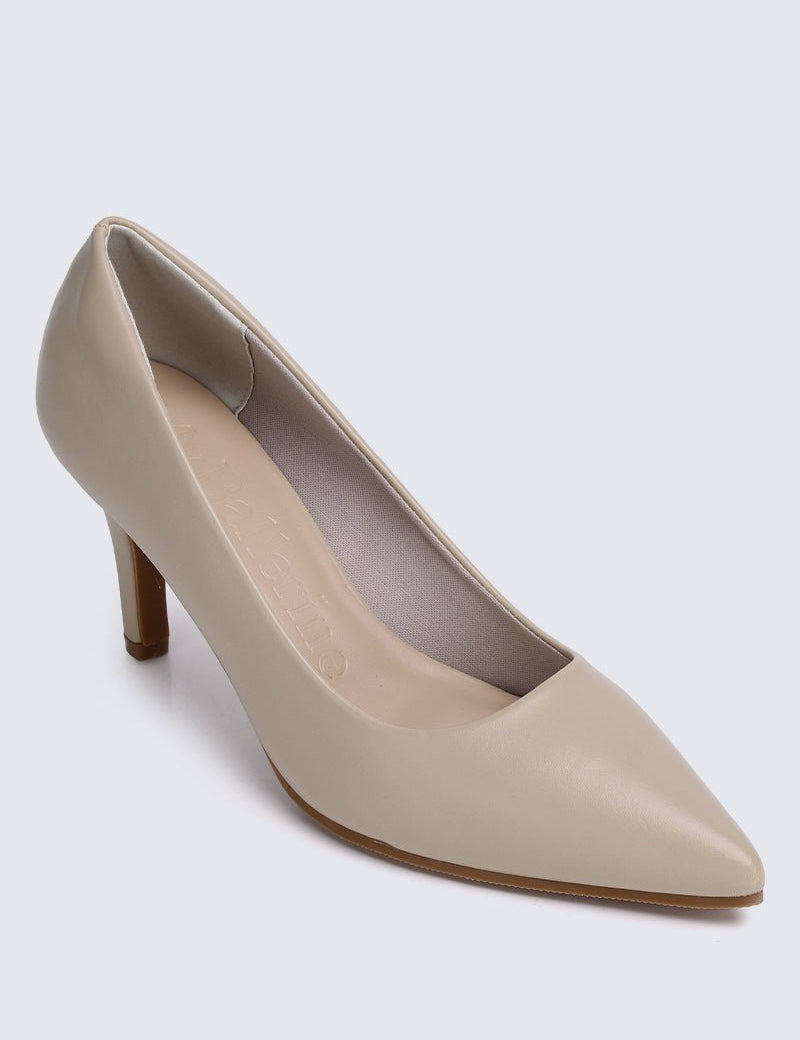 Ashley Comfy Pumps In AlmondShoes - myballerine