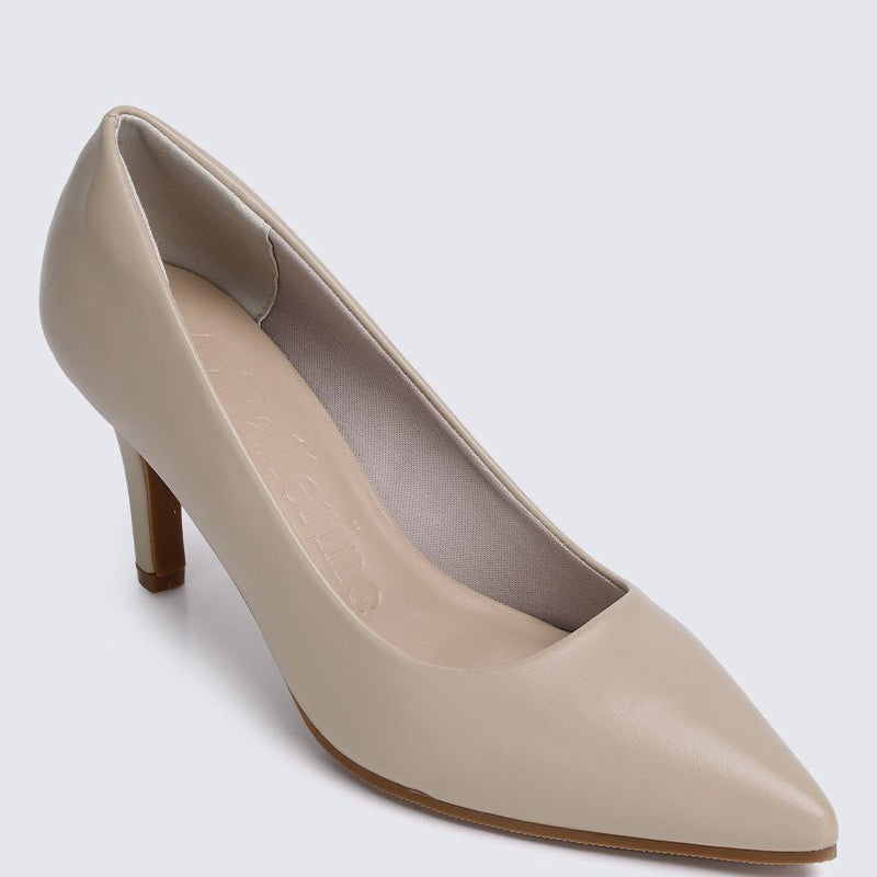 Ashley Comfy Pumps In AlmondShoes - myballerine