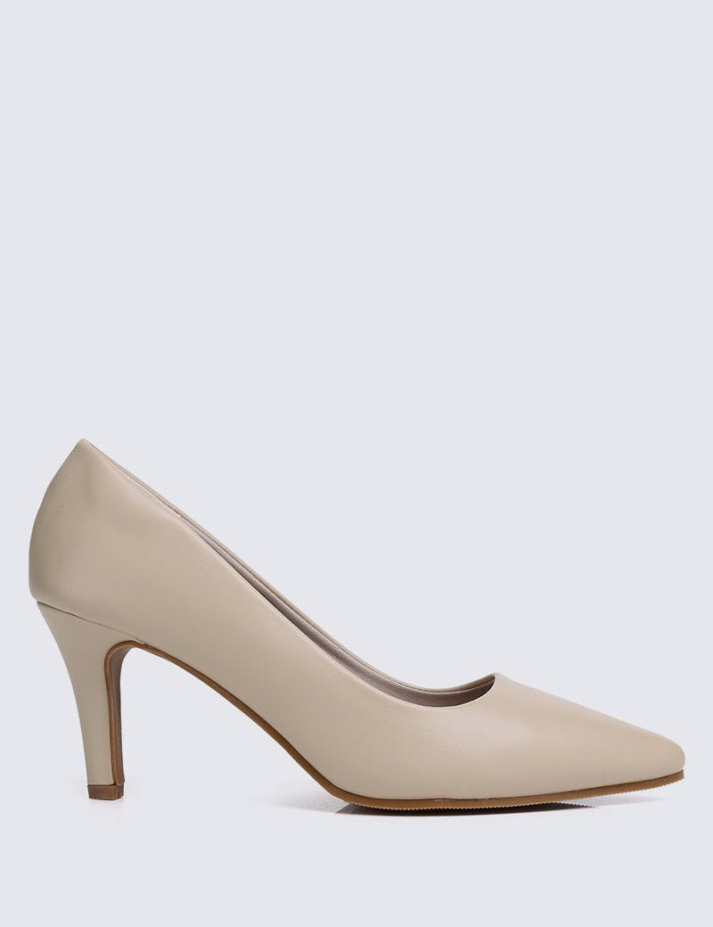 Ashley Comfy Pumps In AlmondShoes - myballerine