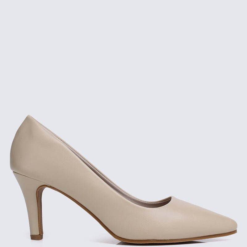 Ashley Comfy Pumps In AlmondShoes - myballerine