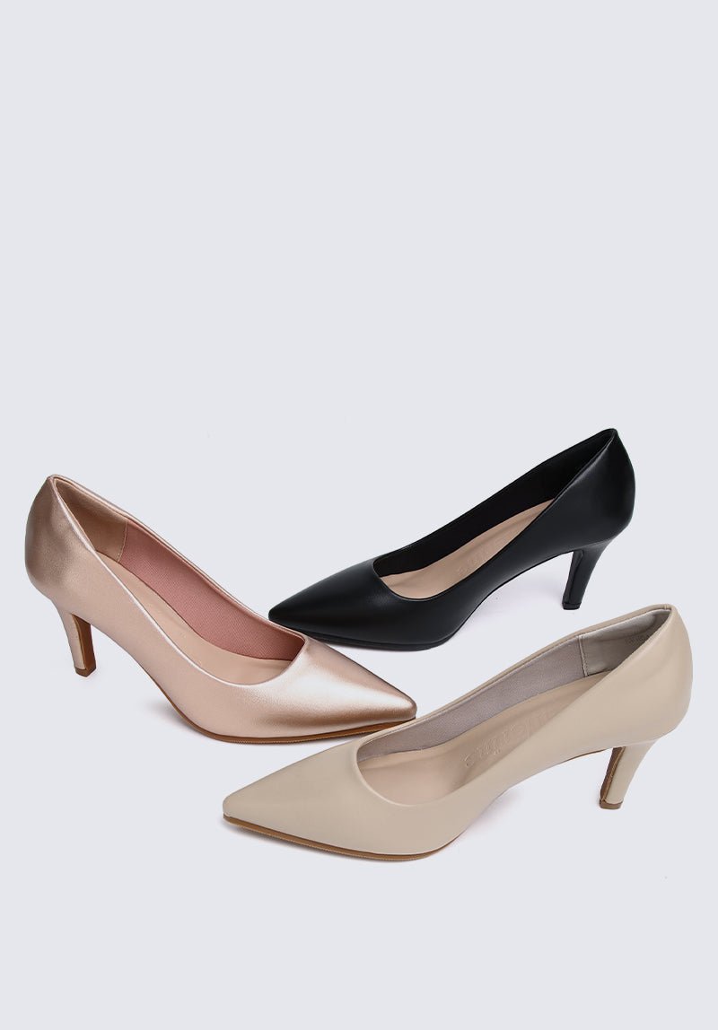 Ashley Comfy Pumps In AlmondShoes - myballerine