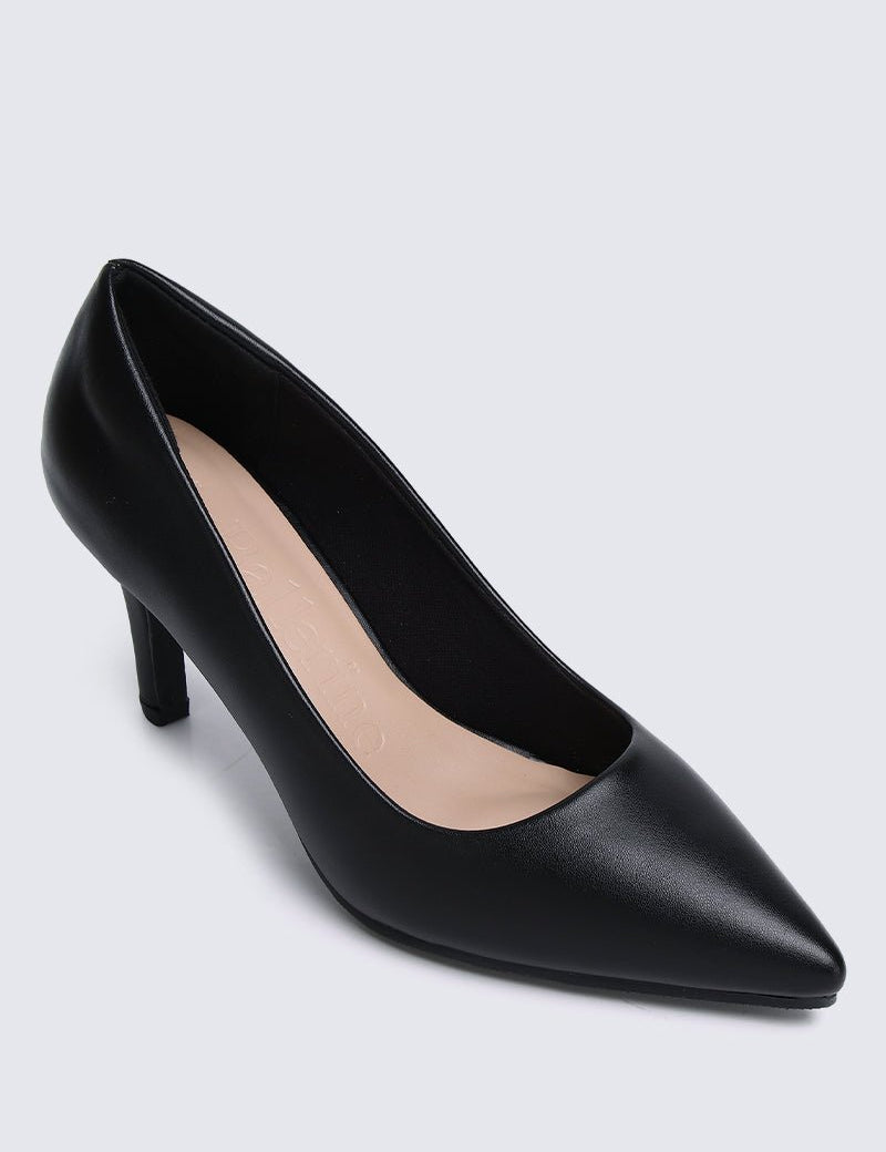 Ashley Comfy Pumps In BlackShoes - myballerine