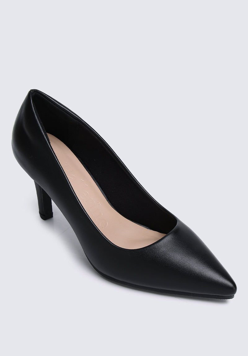 Ashley Comfy Pumps In BlackShoes - myballerine