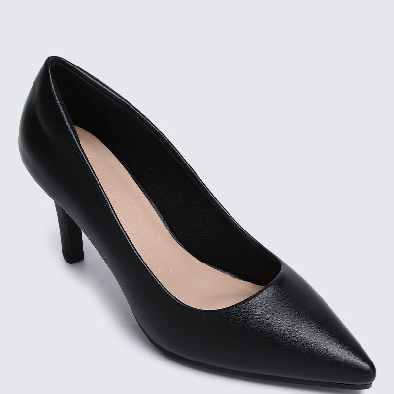 Ashley Comfy Pumps In BlackShoes - myballerine