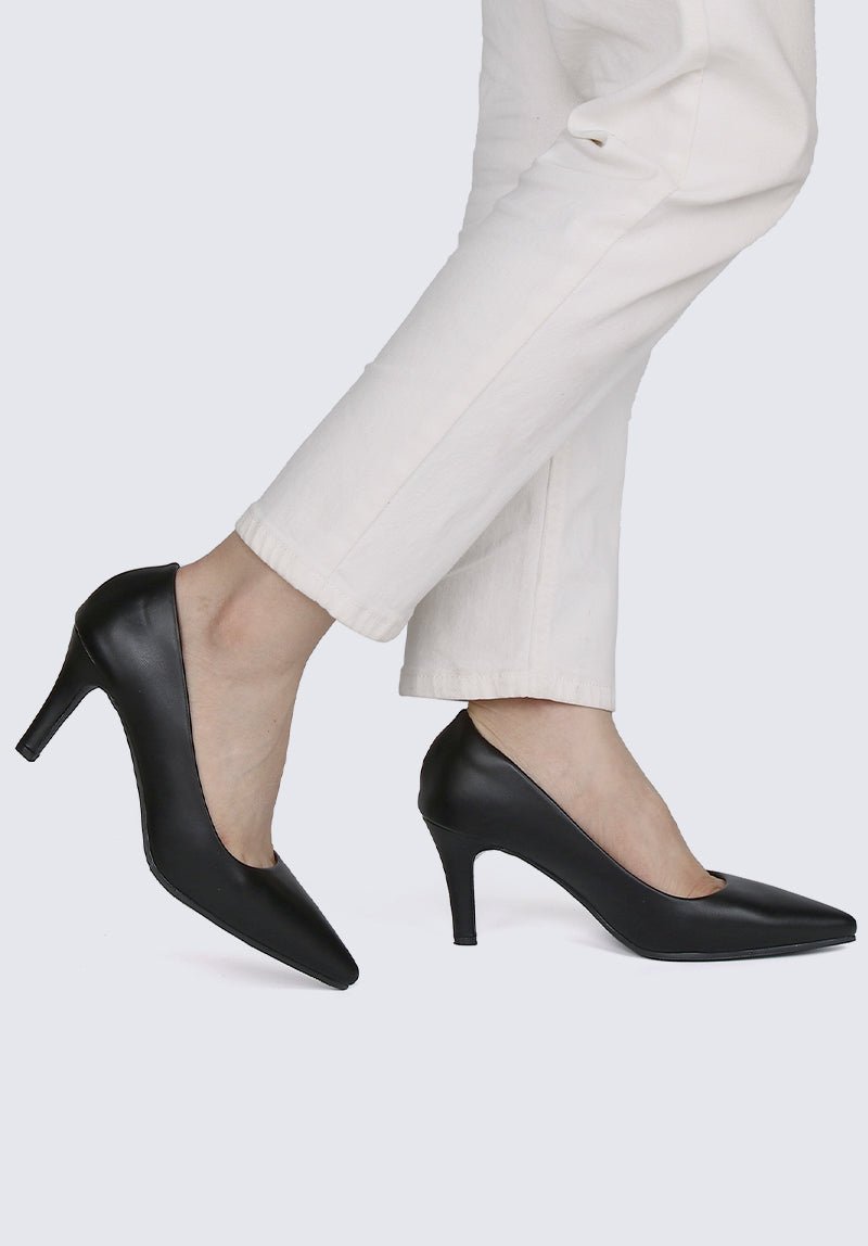 Ashley Comfy Pumps In BlackShoes - myballerine