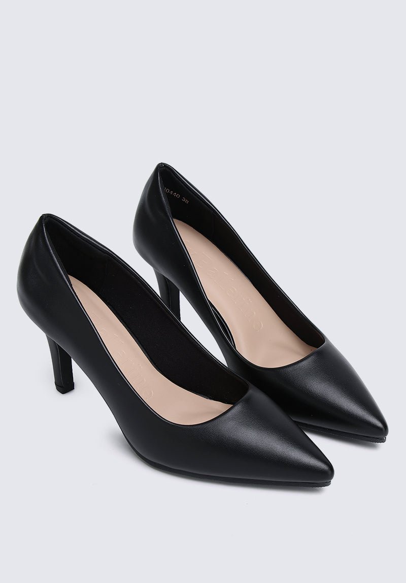 Ashley Comfy Pumps In BlackShoes - myballerine