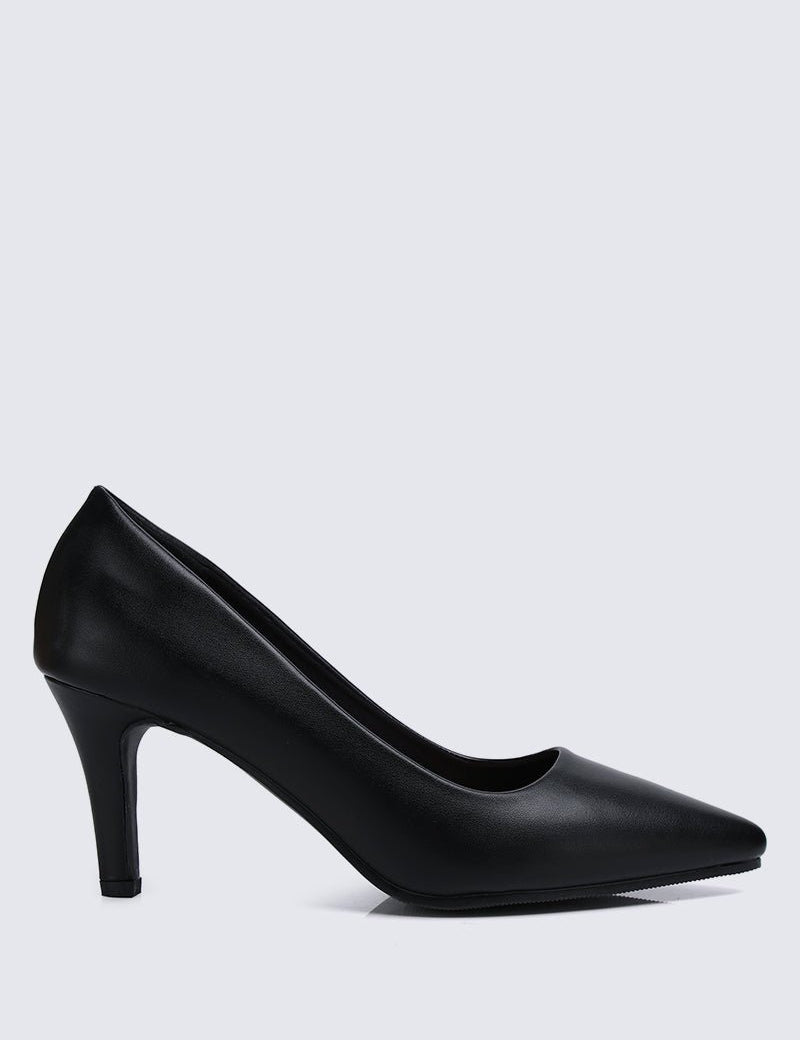 Ashley Comfy Pumps In BlackShoes - myballerine