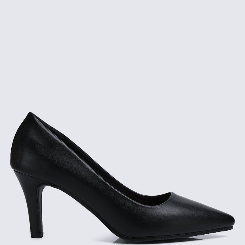 Ashley Comfy Pumps In BlackShoes - myballerine