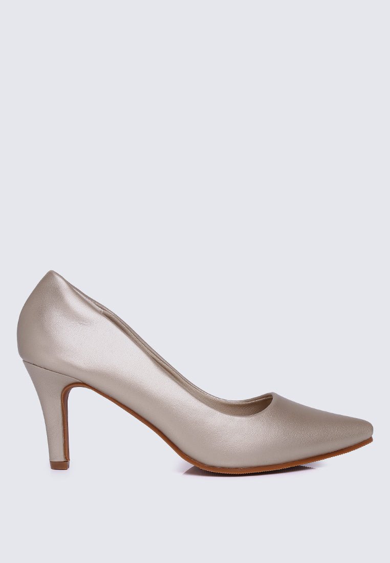 Ashley Comfy Pumps In GoldShoes - myballerine