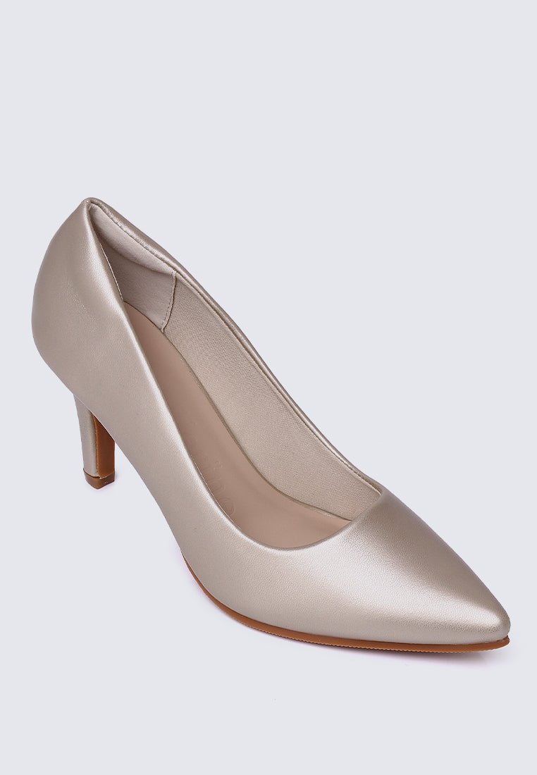 Ashley Comfy Pumps In GoldShoes - myballerine