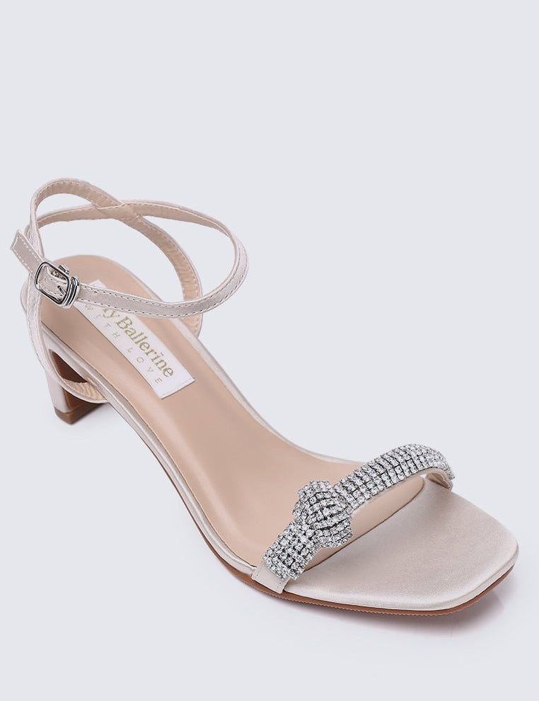 Audrey Comfy Heels In Almond - myballerine