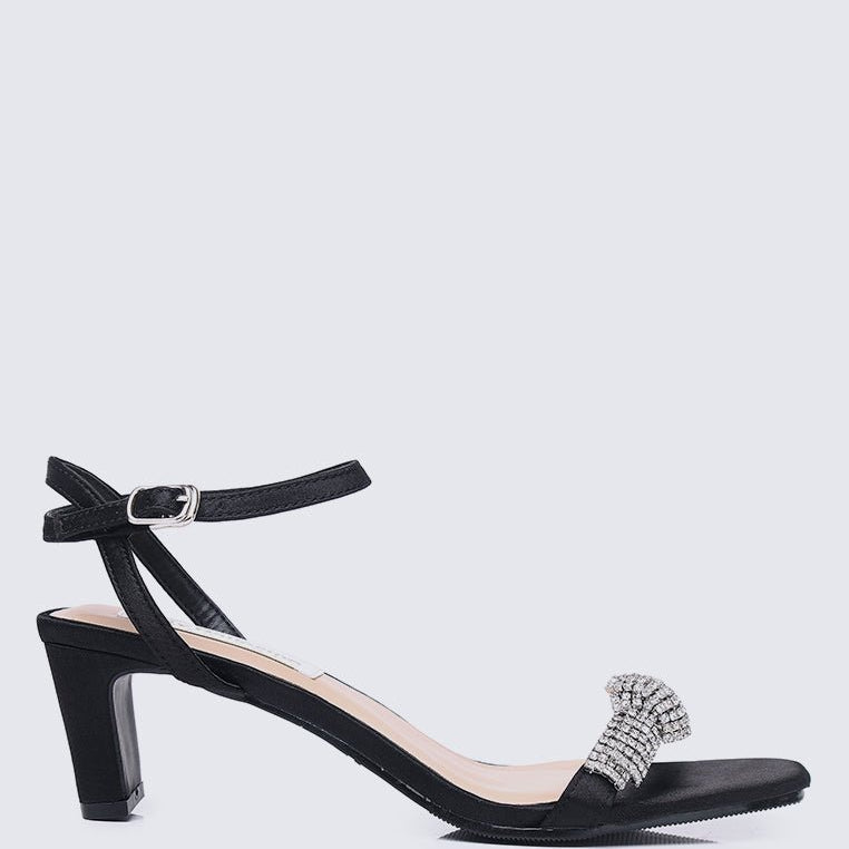 Audrey Comfy Heels In Black - myballerine