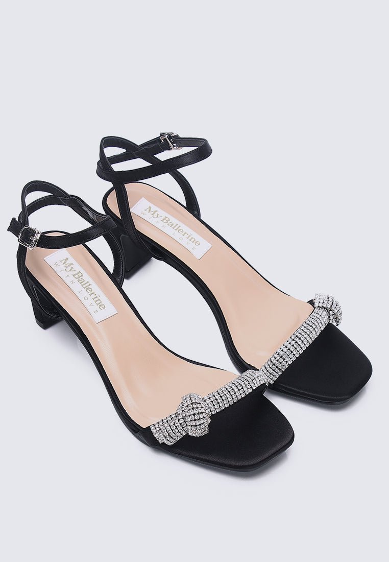 Audrey Comfy Heels In Black - myballerine