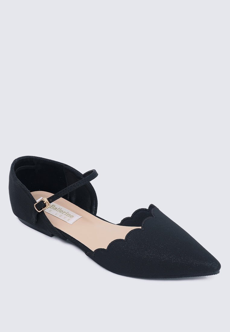 Azzurra Comfy Ballerina In Black - myballerine