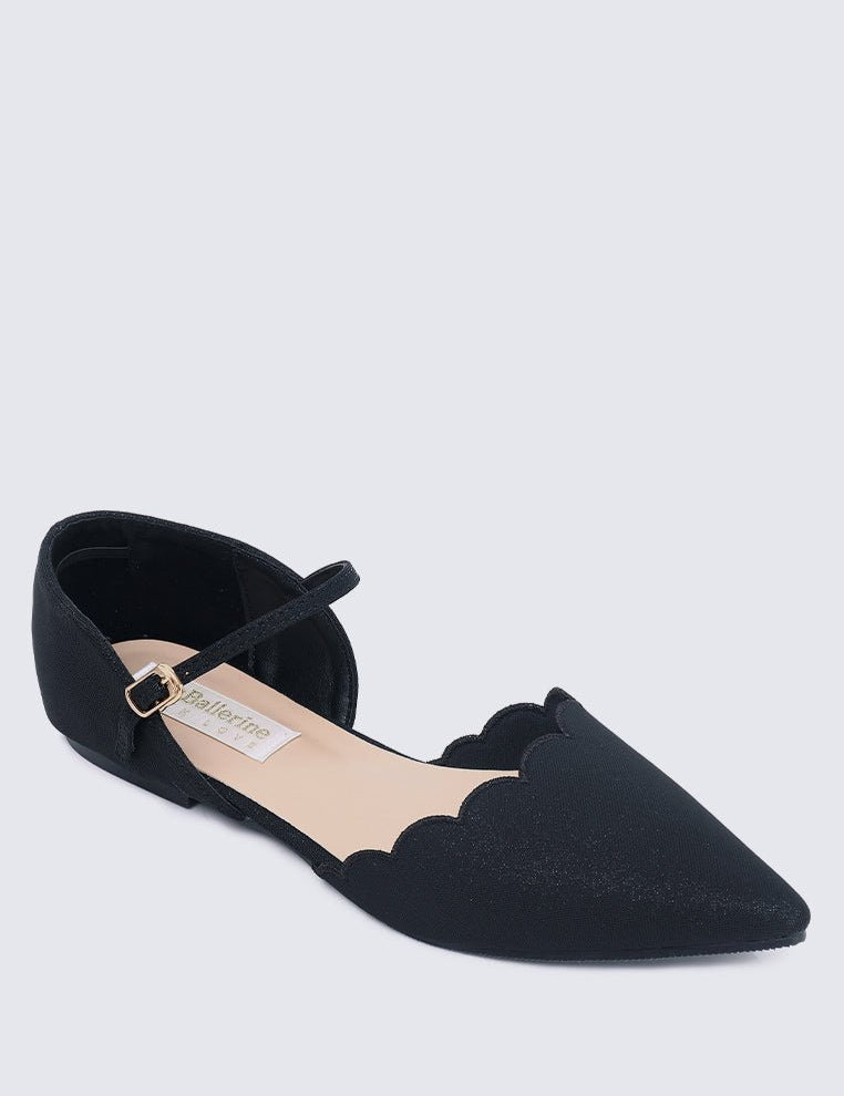 Azzurra Comfy Ballerina In Black - myballerine