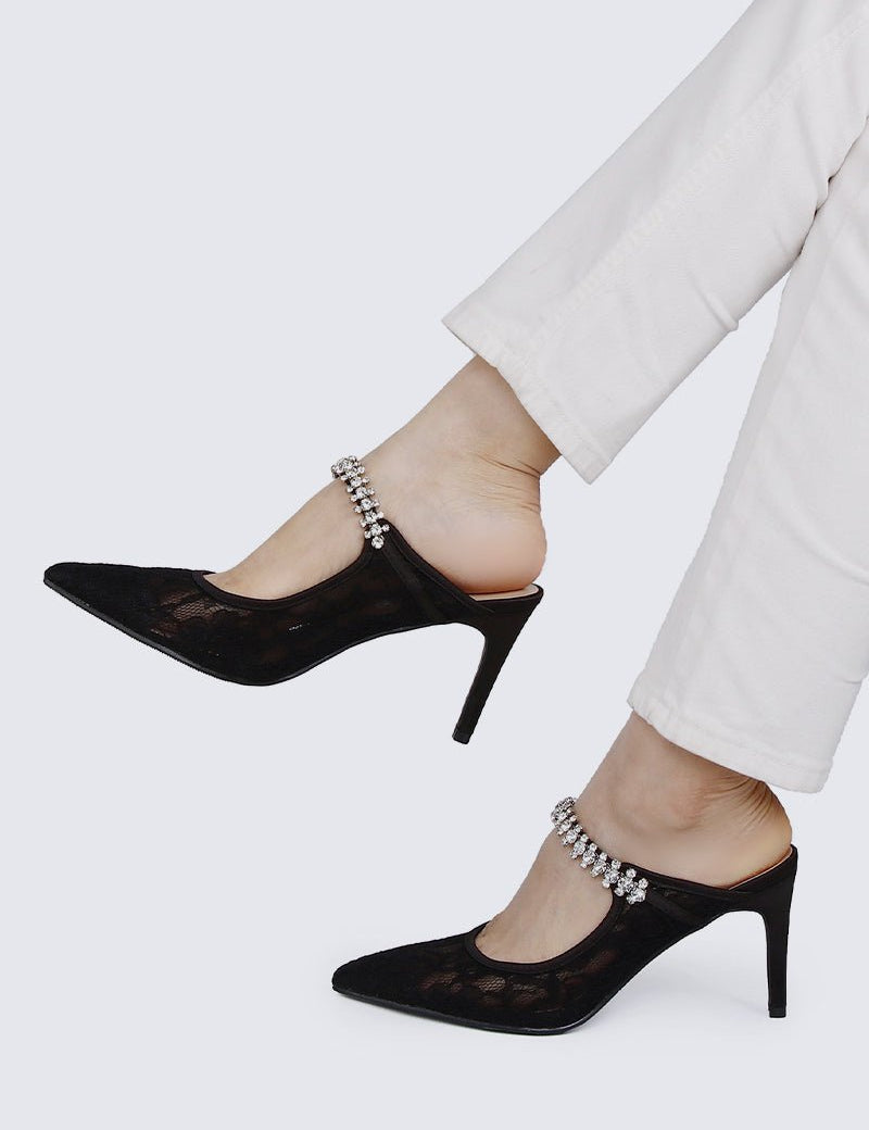 Belle Comfy Mules In Black - myballerine