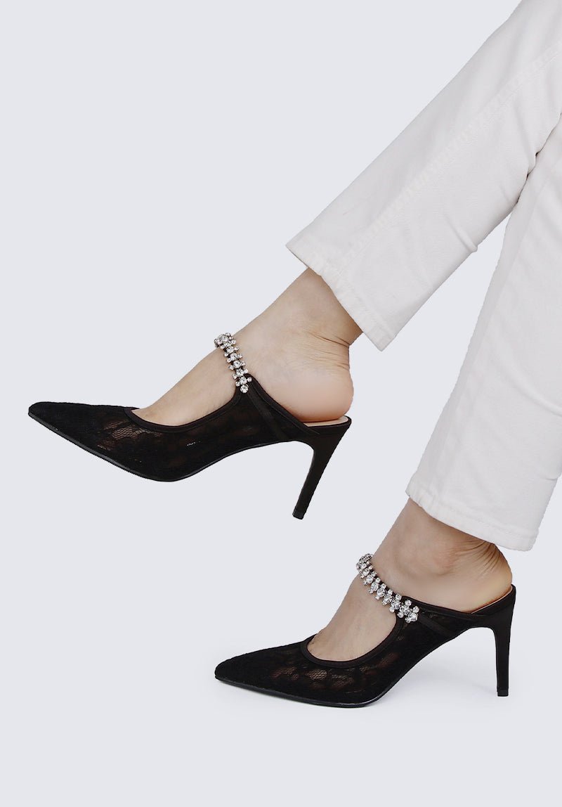 Belle Comfy Mules In Black - myballerine