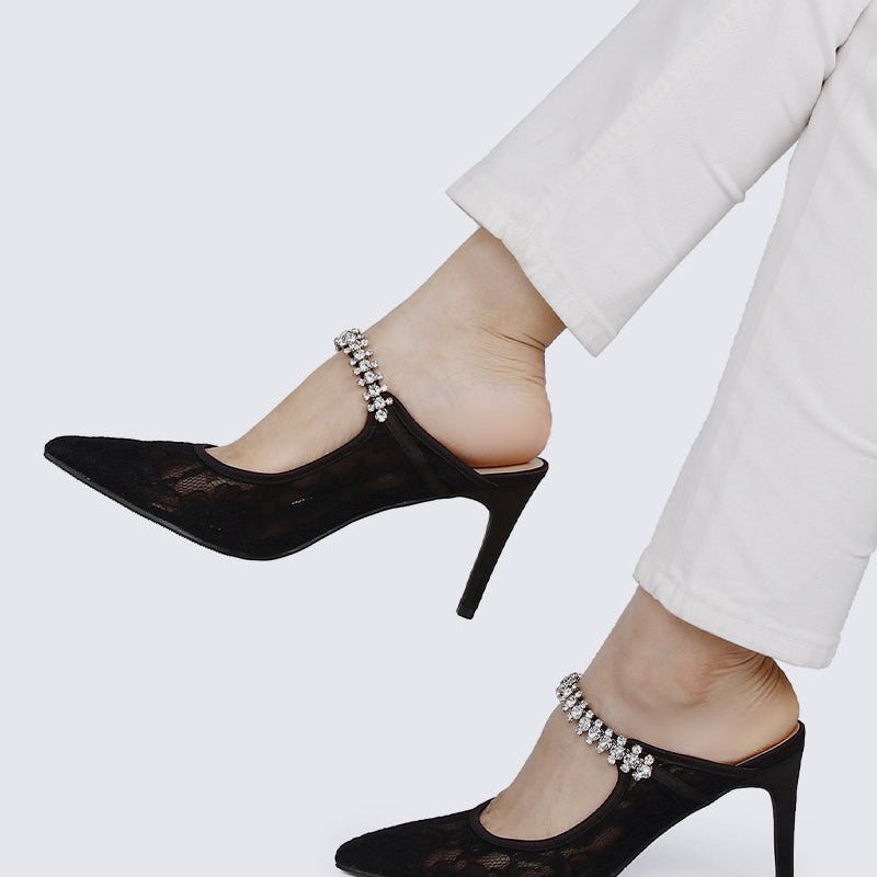 Belle Comfy Mules In Black - myballerine