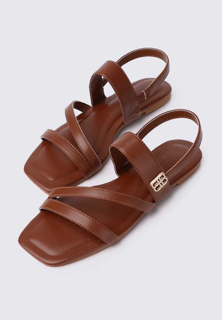 Bellissa Comfy Sandals In BrownShoes - myballerine