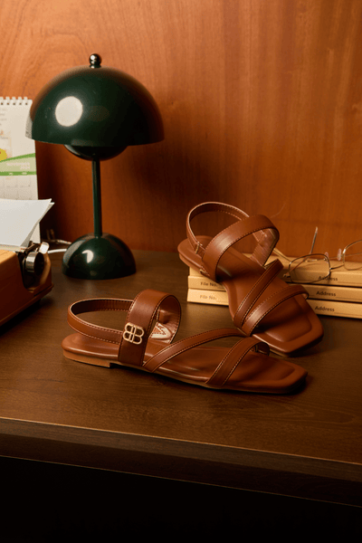 Bellissa Comfy Sandals In BrownShoes - myballerine