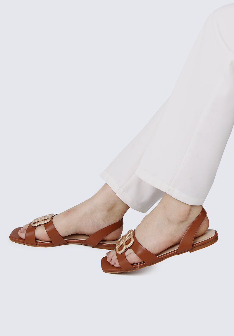 Berenice Comfy Sandals In BrownShoes - myballerine