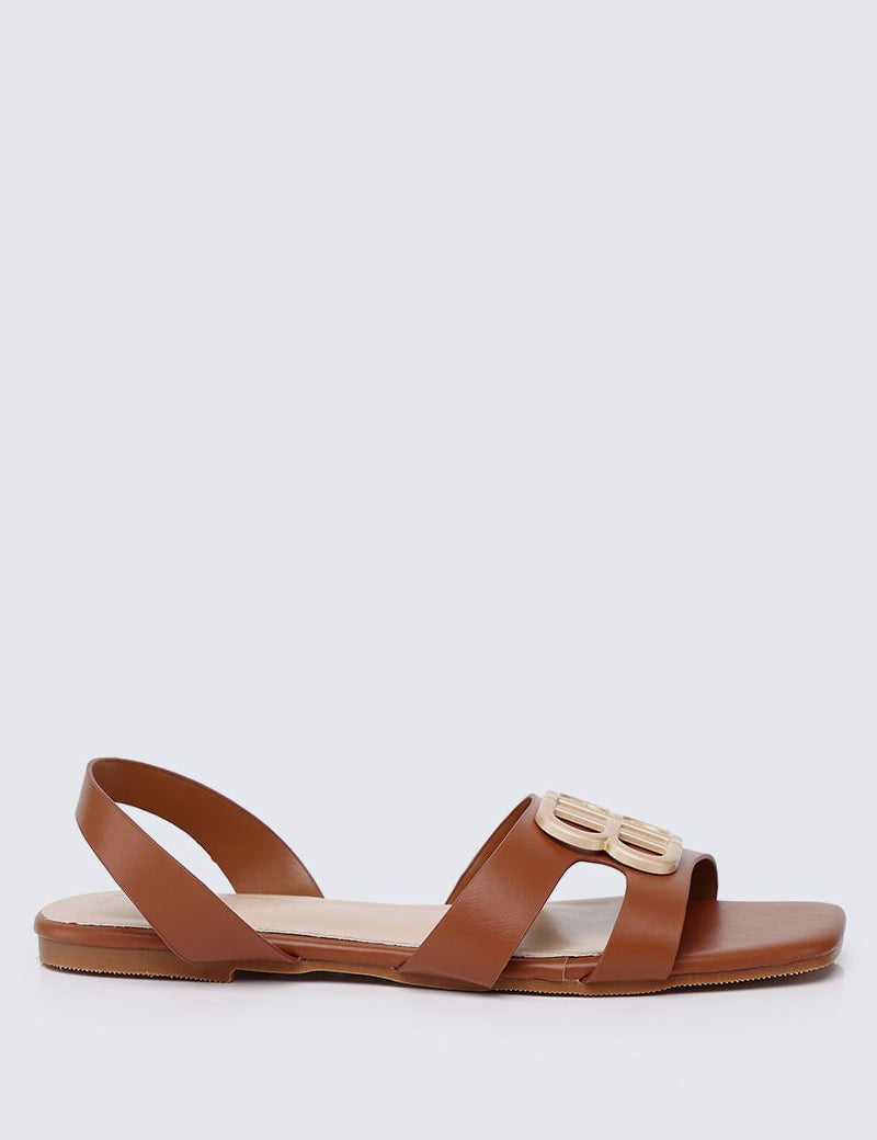 Berenice Comfy Sandals In BrownShoes - myballerine