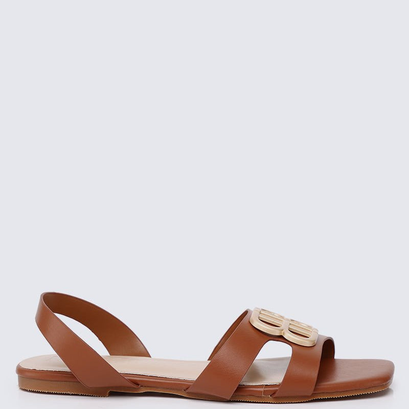 Berenice Comfy Sandals In BrownShoes - myballerine