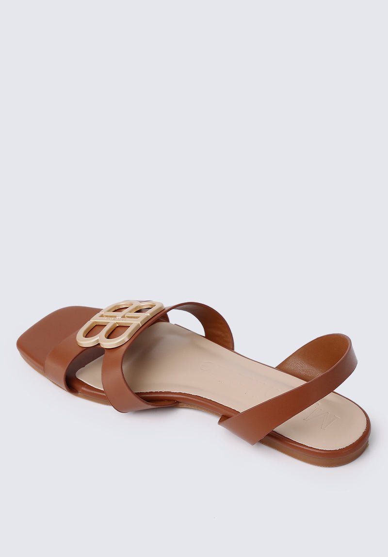 Berenice Comfy Sandals In BrownShoes - myballerine