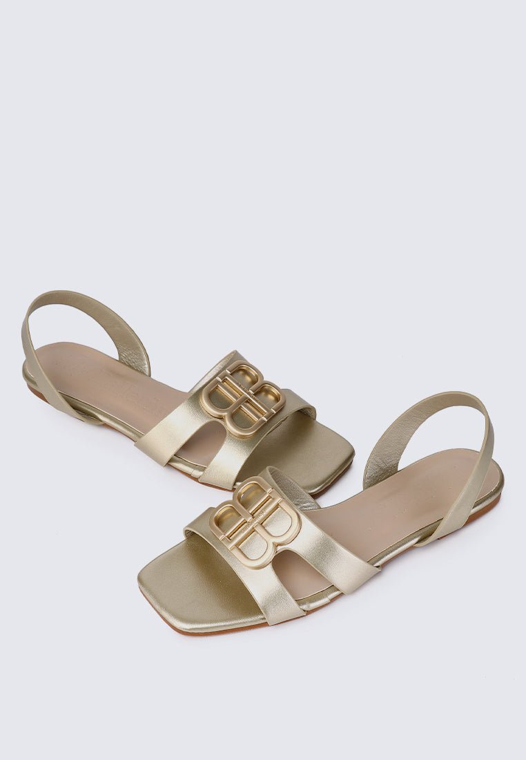 Berenice Comfy Sandals In GoldShoes - myballerine