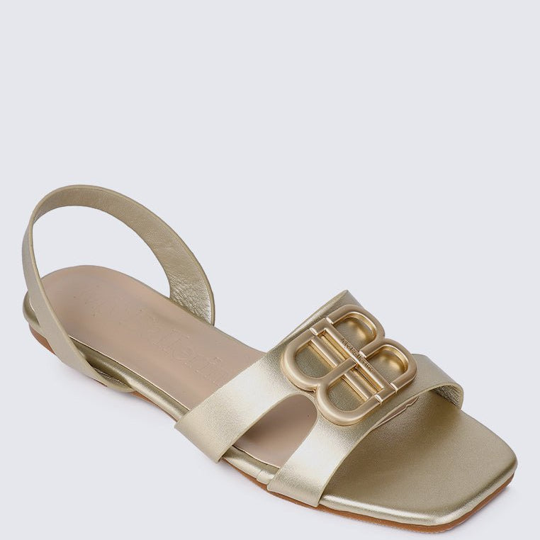 Berenice Comfy Sandals In GoldShoes - myballerine