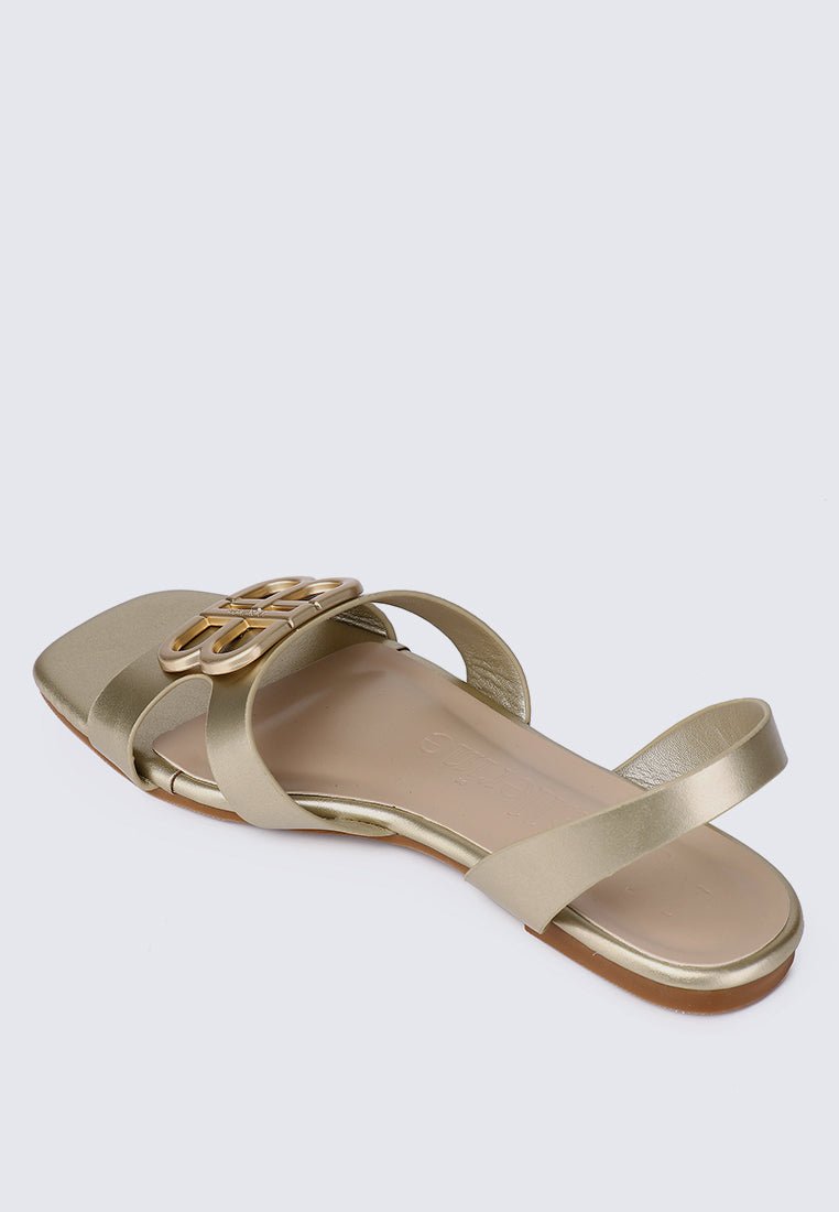 Berenice Comfy Sandals In GoldShoes - myballerine