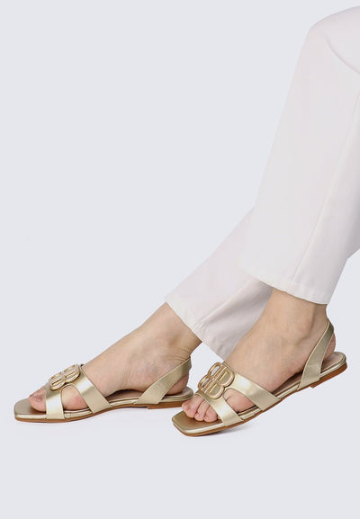 Berenice Comfy Sandals In GoldShoes - myballerine