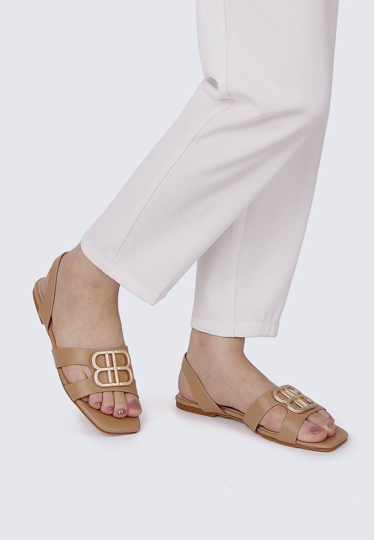 Berenice Comfy Sandals In NudeShoes - myballerine