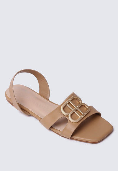 Berenice Comfy Sandals In NudeShoes - myballerine
