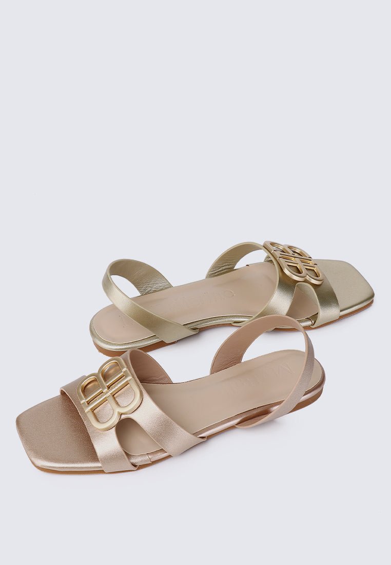 Berenice Comfy Sandals In Rose GoldShoes - myballerine