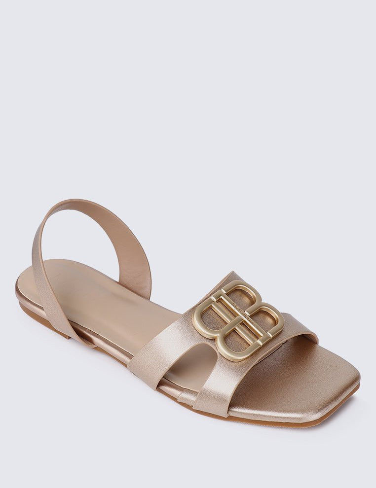 Berenice Comfy Sandals In Rose GoldShoes - myballerine